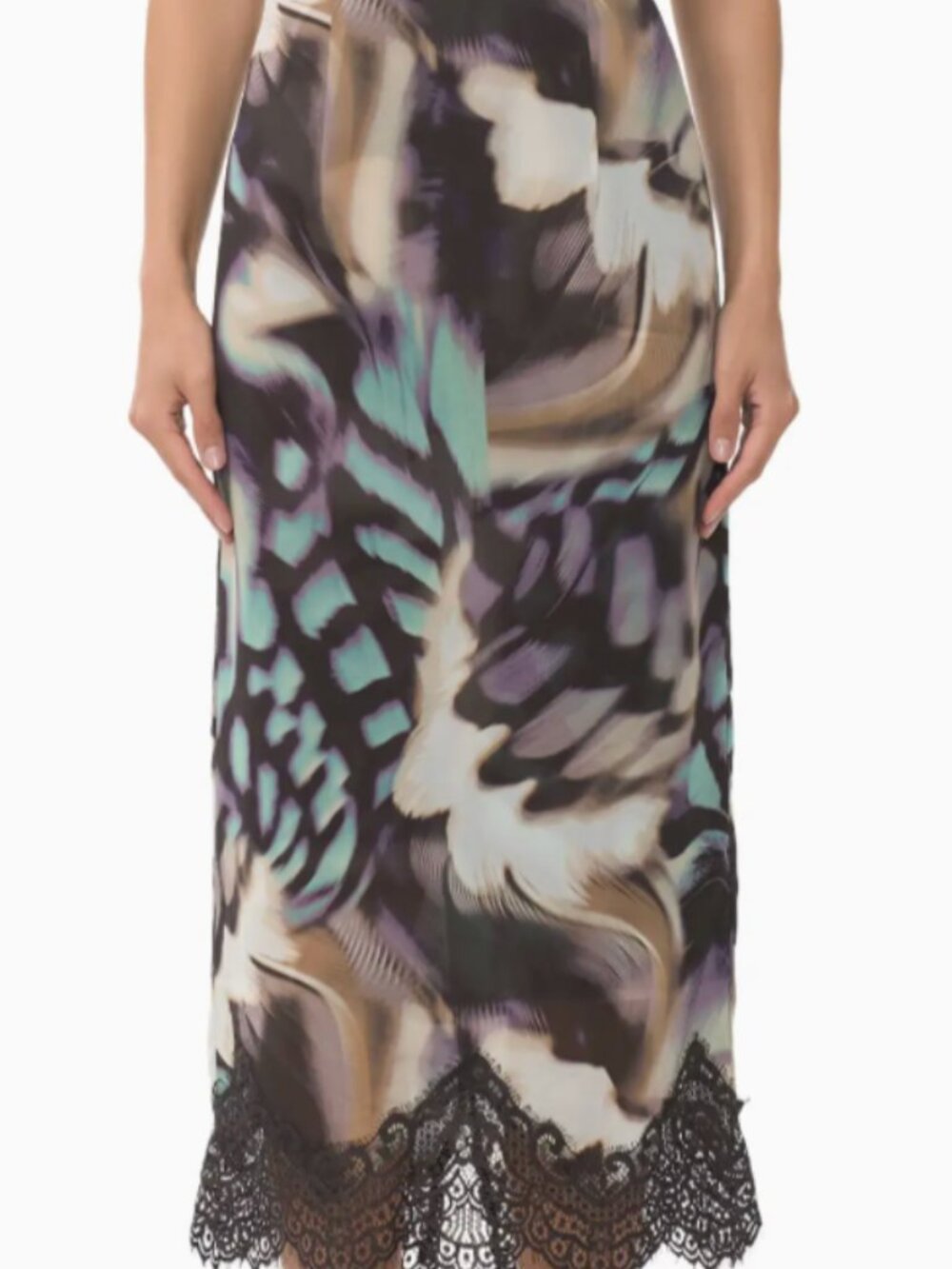 Ackleyay Feather Swirl Lace Skirt